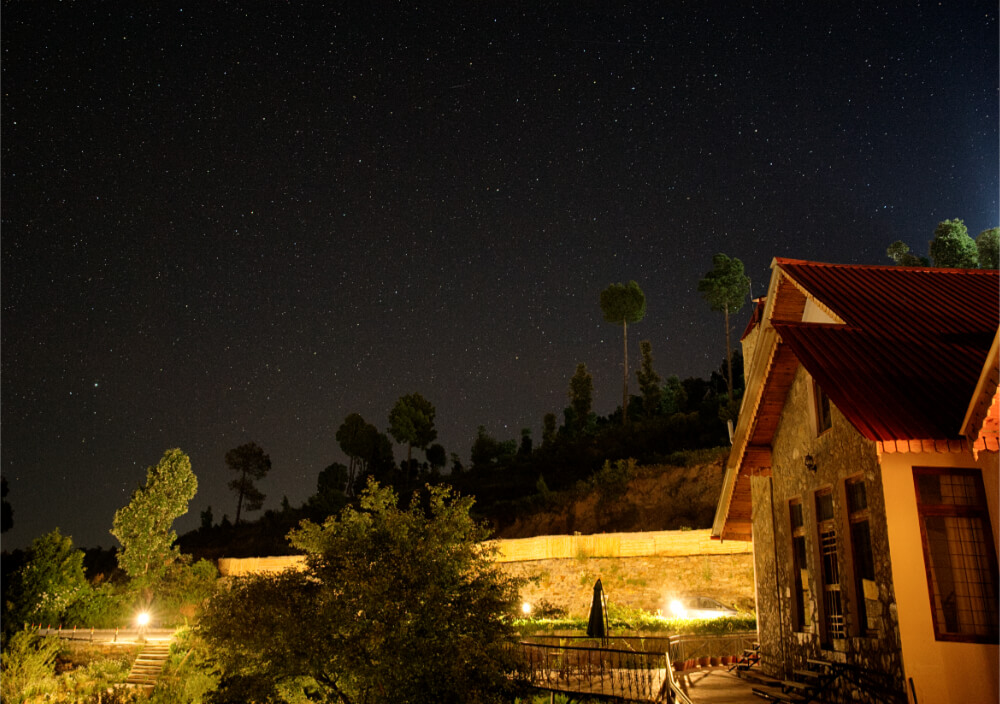 Starry Sky behind our cottages
